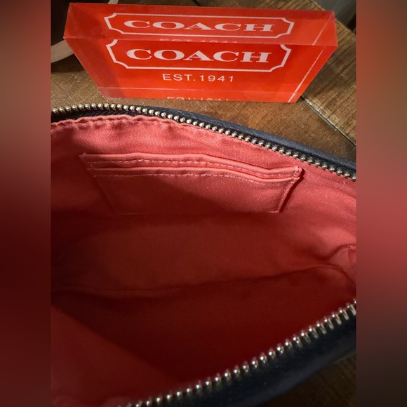 Coach Denim Zip Top Crossbody Bag - Picture 7 of 11